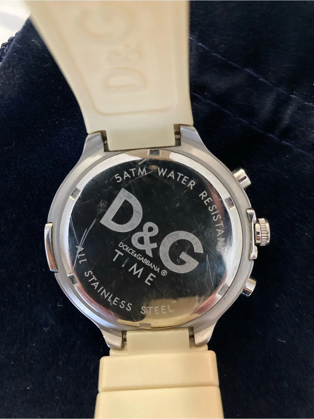 D&G Silver Dial Watch with Blue Bezel